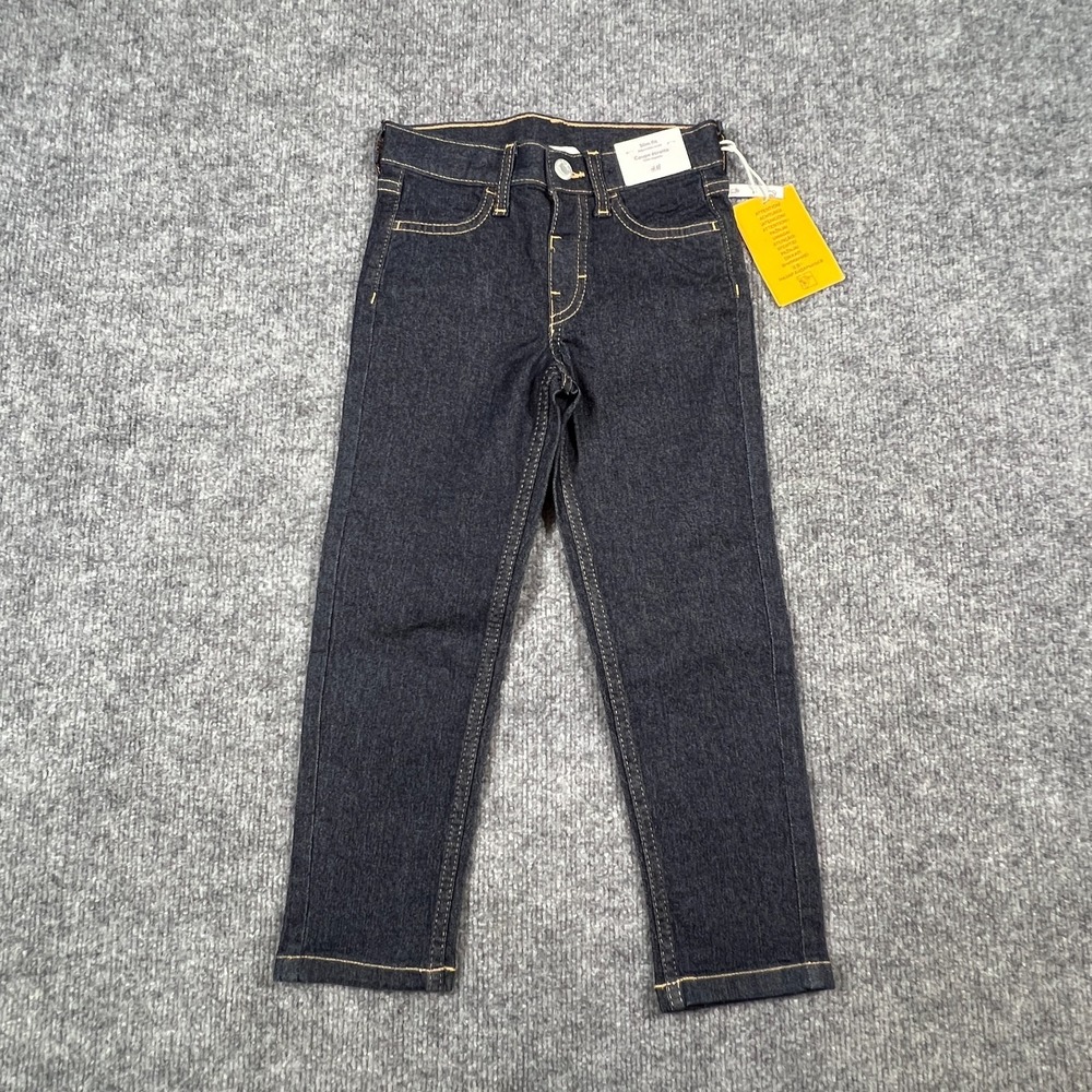 H&M Superstretch Slim Fit Jeans Kids 5T Black Denim Cotton Dark Wash Tapered Leg
